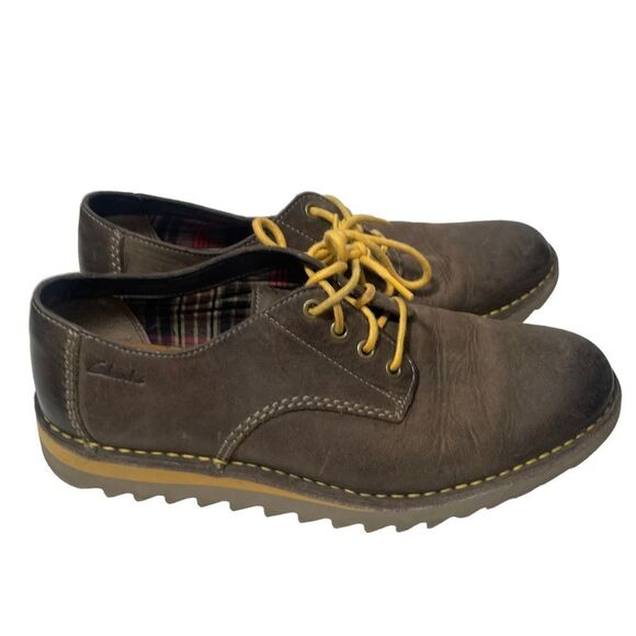 Clarks Comfort Leather Oxford Casual Shoes - Picture 1 of 8
